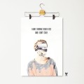 PLAKAT Z NAPISEM "I HAVE BEACH FACE SYNDROME AND I DON'T CARE"